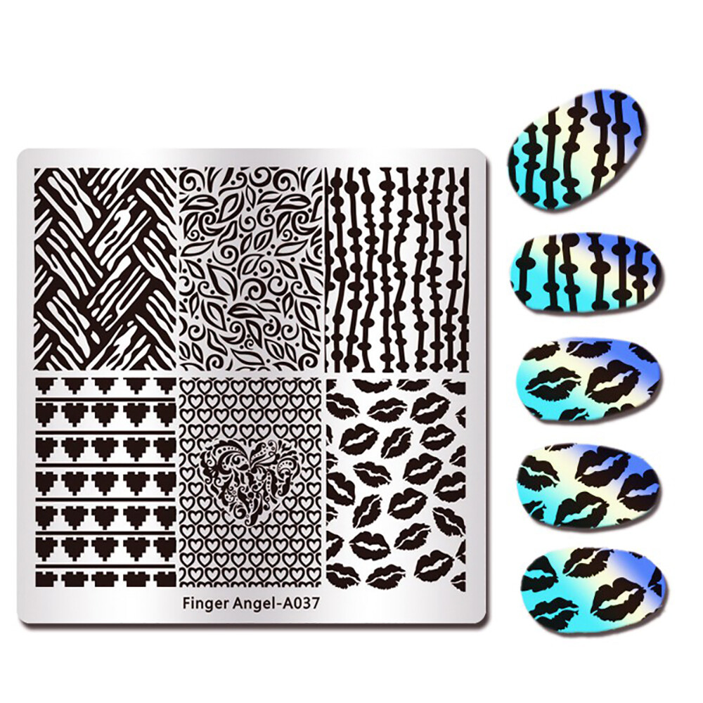 Stamping Nail Art Plate Custom New Fashion Design Template Finger Angel