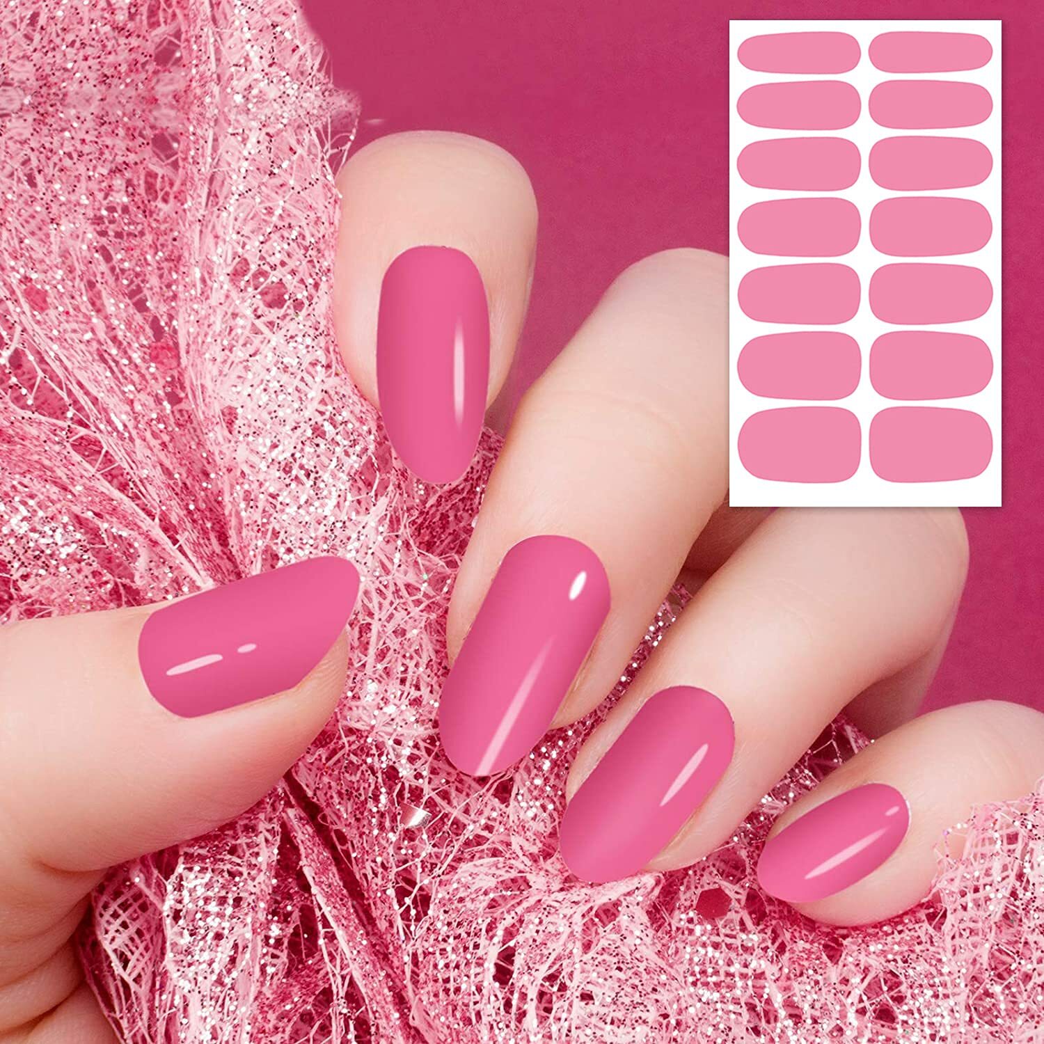 Full Size Nail Wraps Stickers Polish Manicure Art Self Stick Decor 3D Strips USA