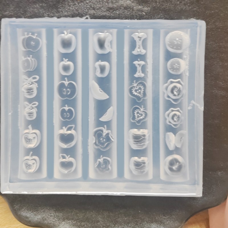 Flexible Fruit Shaped Nail Art Mould Reusable Silicone Tool for Enthusiasts