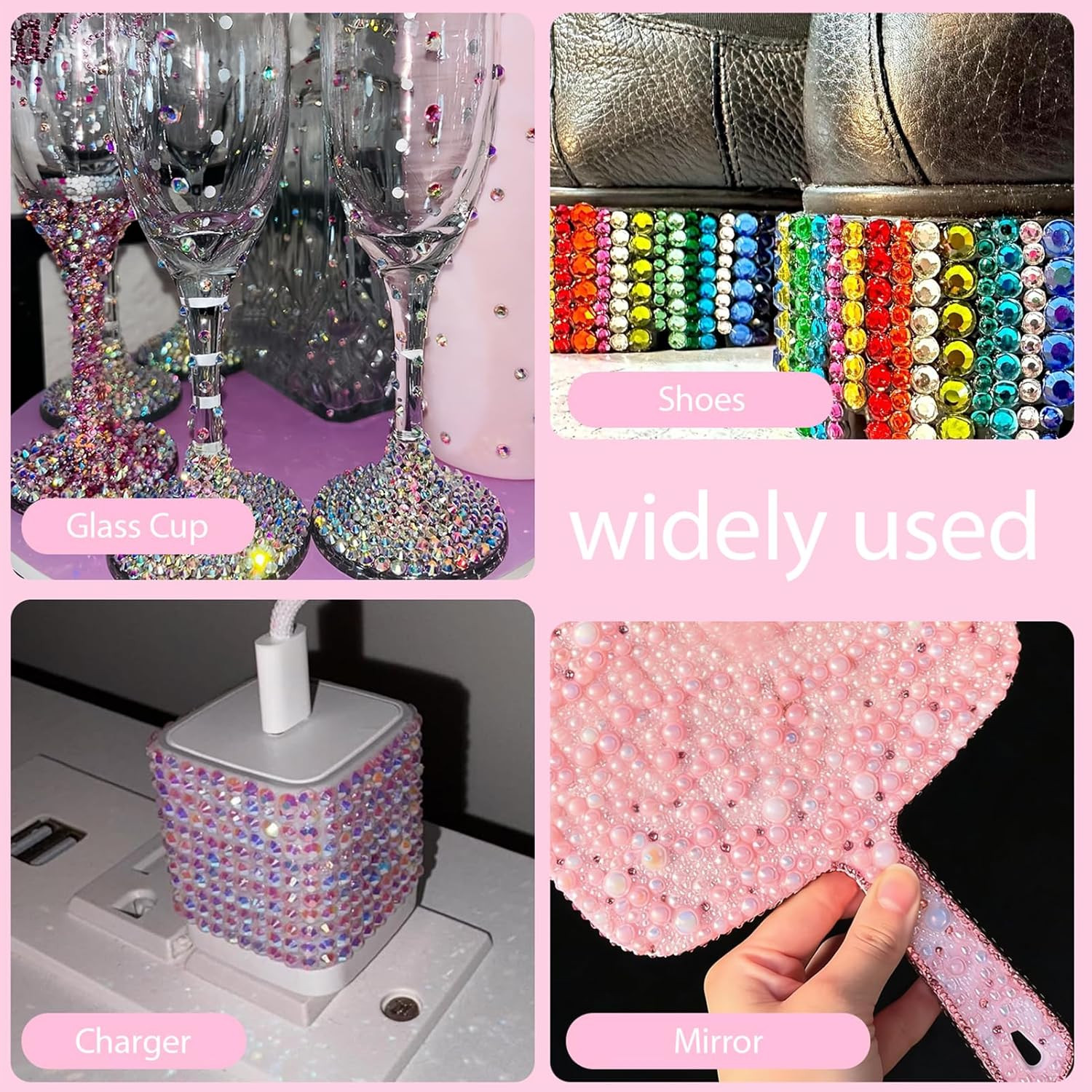 32000Pcs Resin Flatback Rhinestones for Bedazzling Kit with 4 Pcs B7000 Glue 3Mm