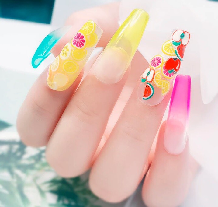 Nail Fimo Art Polymer Clay Slice Cute Designs Nail Tips Decoration Manicure