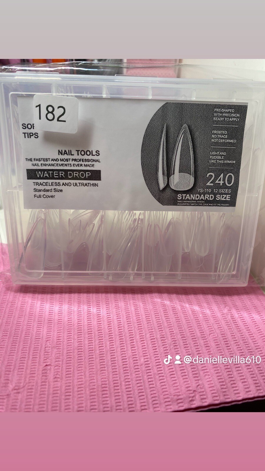 240pcs Long Water Drop/ Stiletto Shape Soft Tip Nail Full Nail Coverage