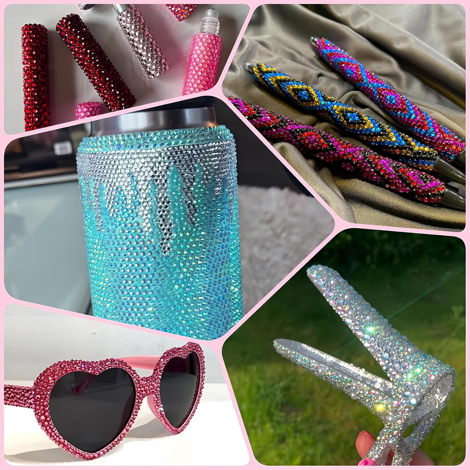 32000Pcs Resin Flatback Rhinestones for Bedazzling Kit with 4 Pcs B7000 Glue 3Mm