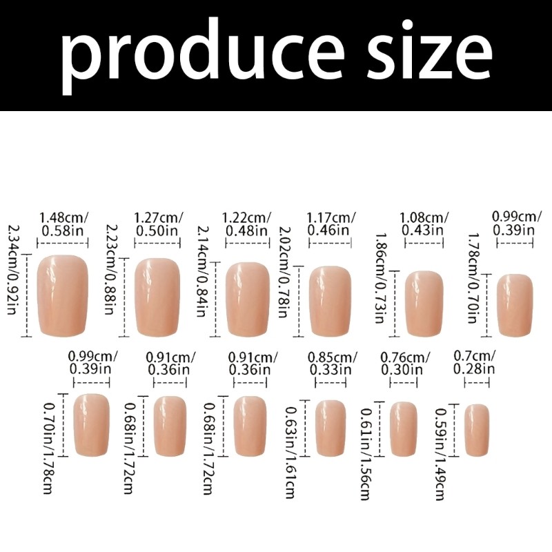 24 Pcs Rainbow Press On Nail Stripes False Nail Medium Square Acrylic Nail