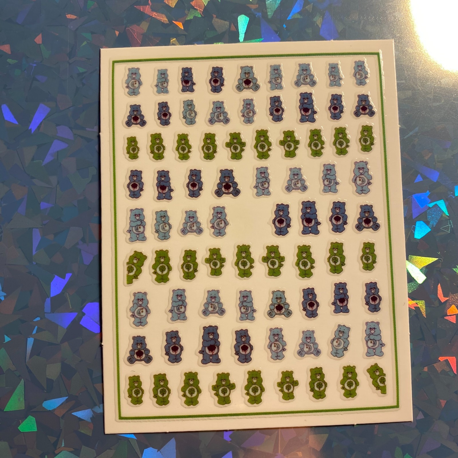 Colorful Nail Stickers Care Bears Nail Art Supplies Peel and Stick Adhesive