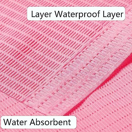 Nail Art Table Mats Disposable Nail Paper Towels,50PCS Waterproof 3 Ply Pink