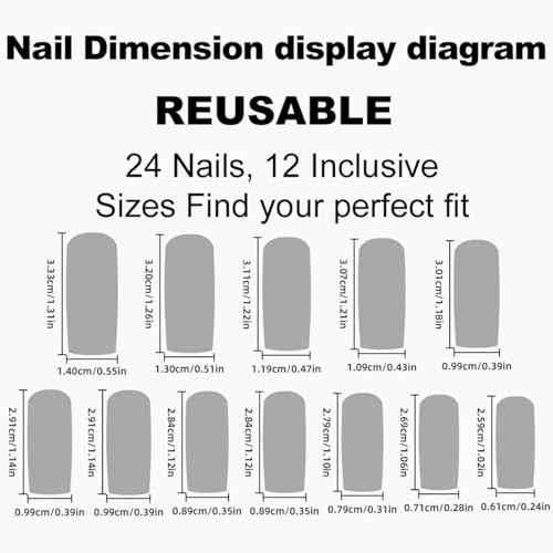 Square Press on Nails Long Fake Nails Extra Long Black Artificial Nail B0326-19