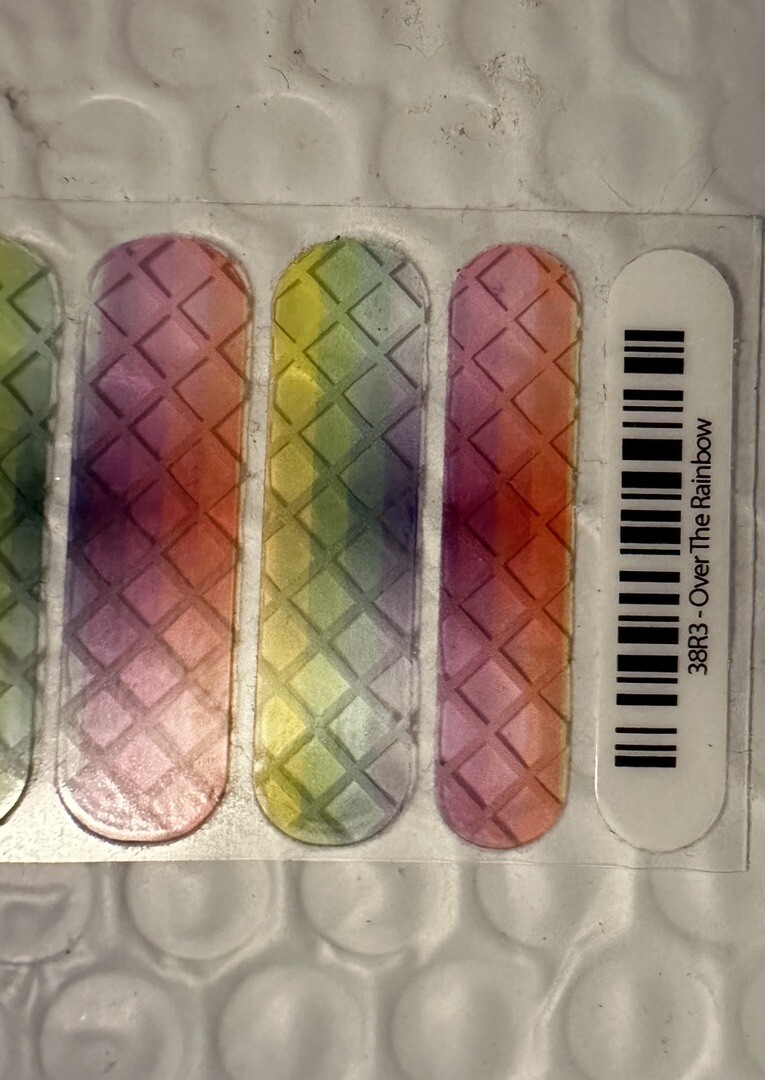 Jamberry Over The Rainbow Fishnet Pride Nail Wraps LGBTQ+ Rare And Retired!