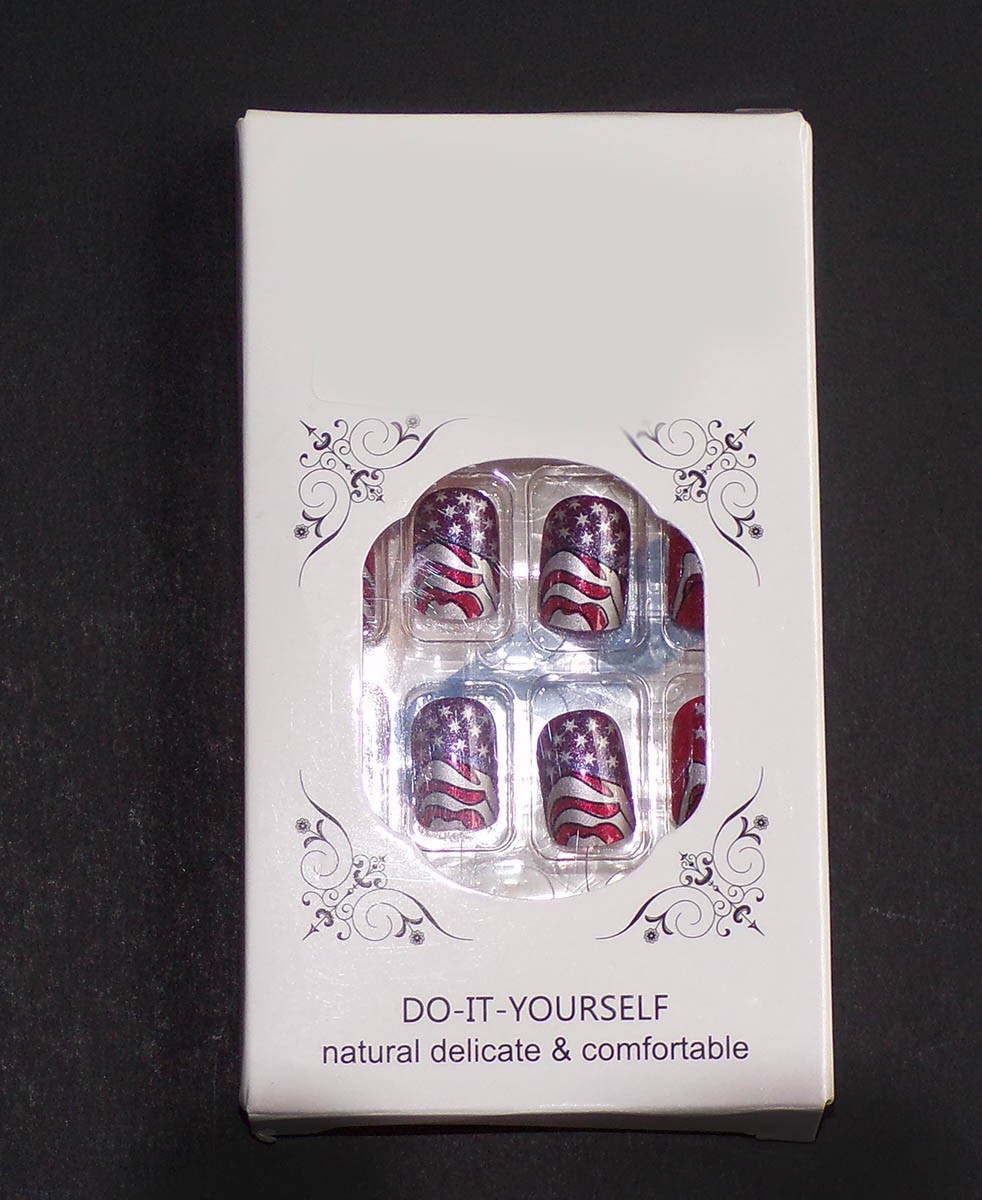 4th of July Press on Nails Red, White & Blue USA Set 1