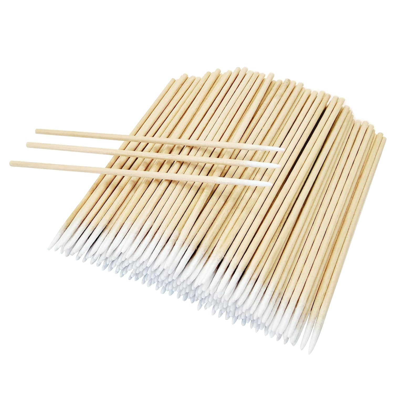 200PCS Pointed Cotton Swabs Wood Handle – Precision Tips for Nail Edge Cleanup –