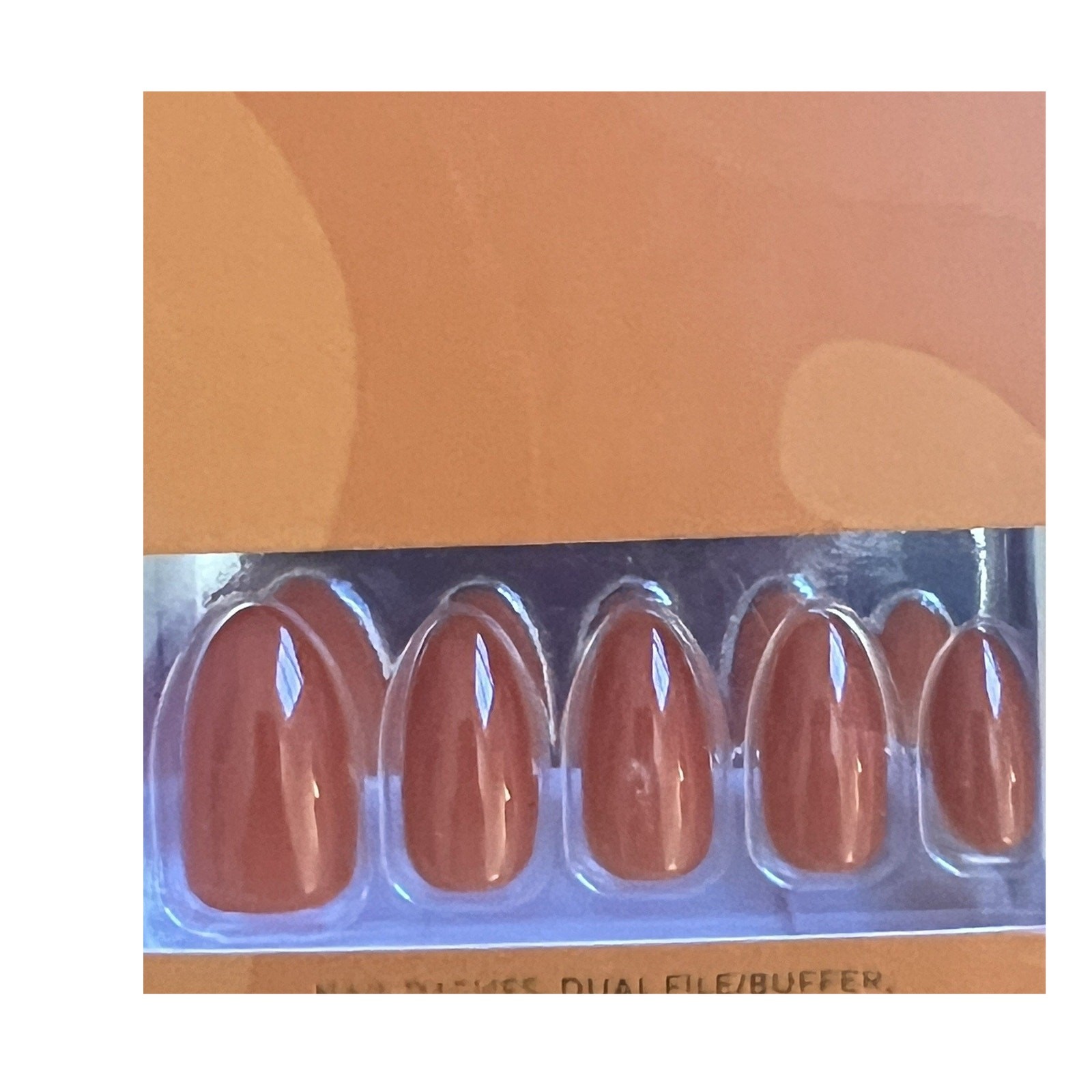 Red Aspen Press On Nails Dez, Medium Coffin 2 Full Sets New In Box Fast Shipping