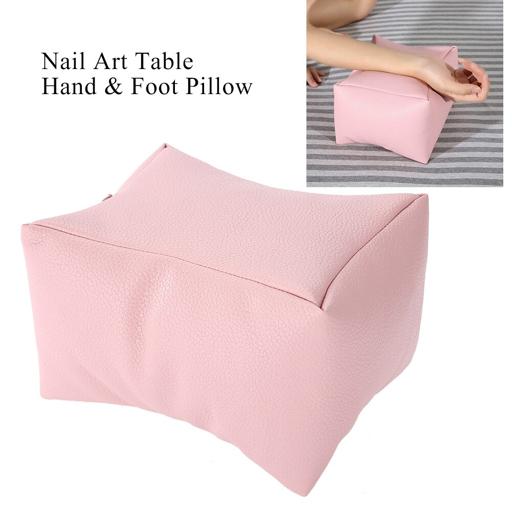 Nail Art Table Hand & Foot Pillow PU Arm Rest Salon Manicure Nail Care Pill