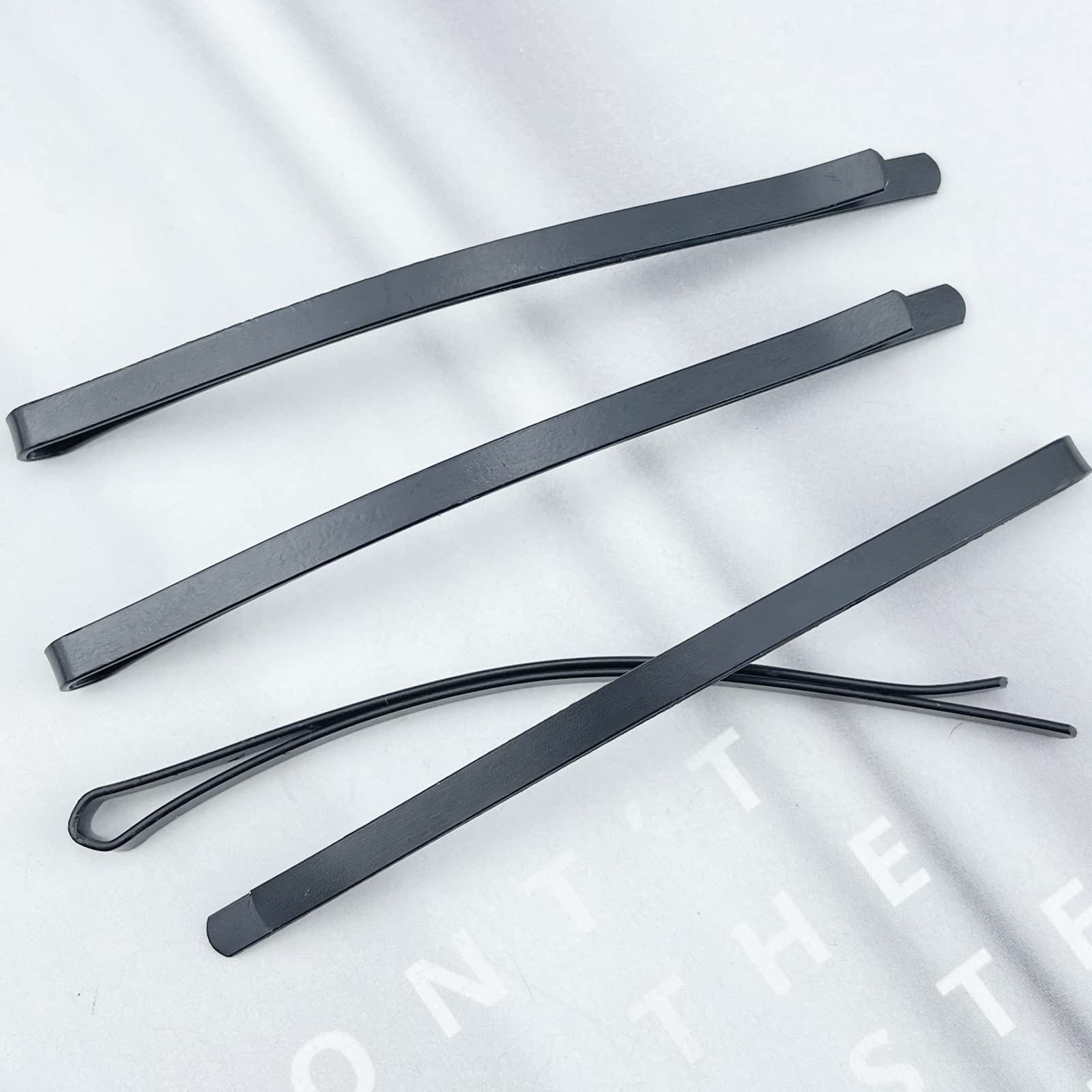 50 Black Jumbo Bobby Pins, 3.34 Inch Metal 1 Count (Pack of 50), 3.34″