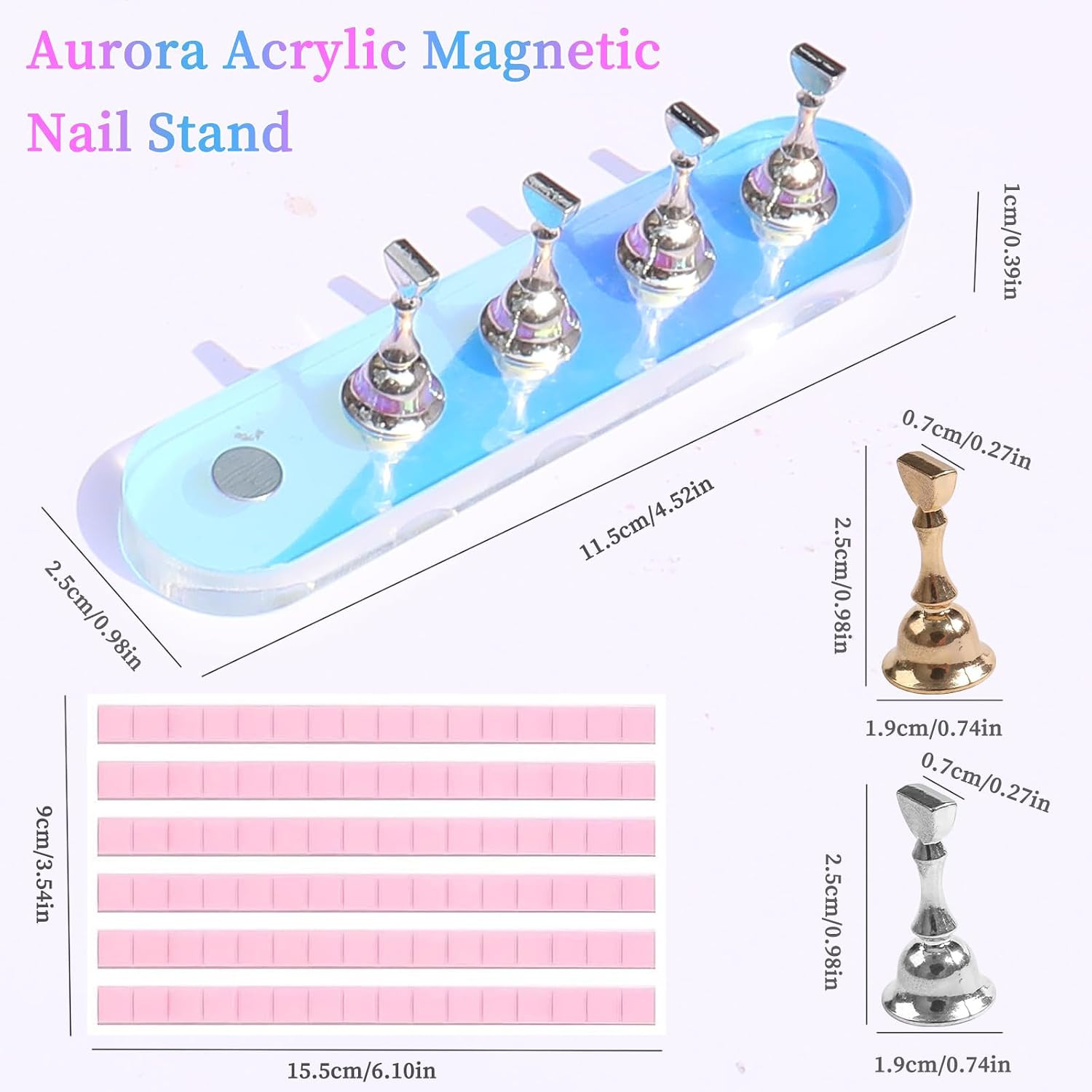 Nail Stands for Press Ons Fake Nail Holder for Painting Nails Art | 2 Sets, 96Pc