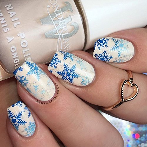 Winstonia Christmas Nail Art Stamping Plate Winter Holiday Gift Manicure Tip USA