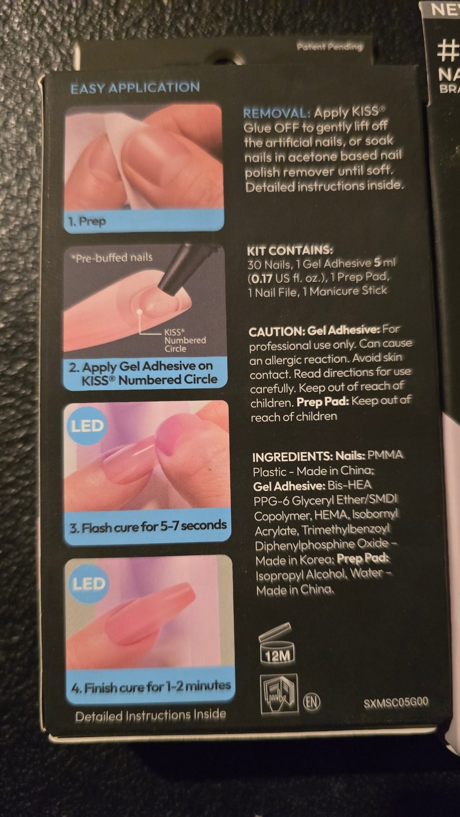 4 Pack KISS Salon X-Tend Sculpted LED Soft Gel Nail Extension 30 Nails SXN05