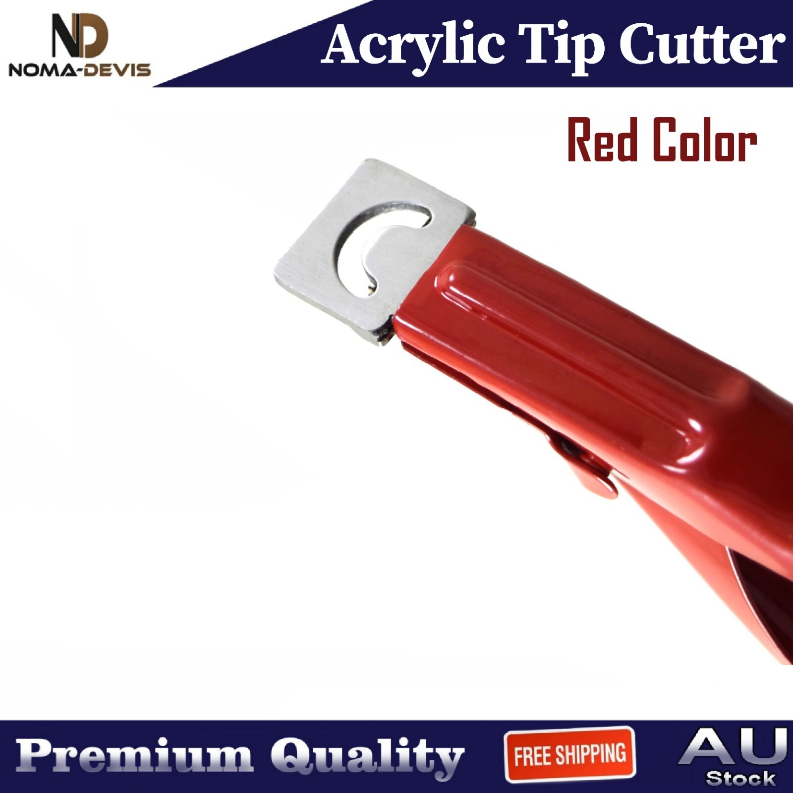 Acrylic False Nail Tip Cutter Clipper Red Color Salon Nail Edge Art Tip Trimmer