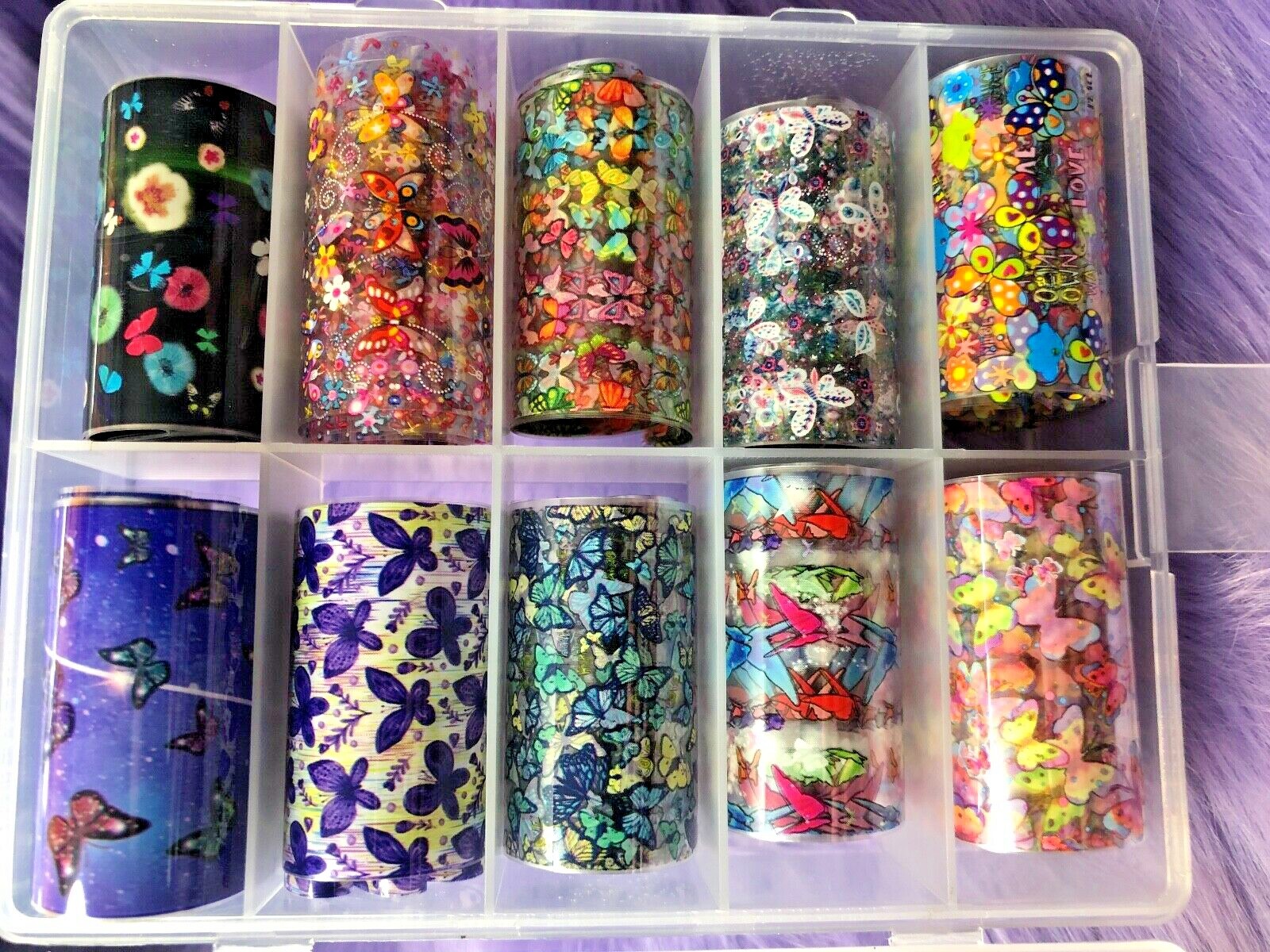 Nail Foil Transfer Decals – New – Butterfly – Transfer Foils