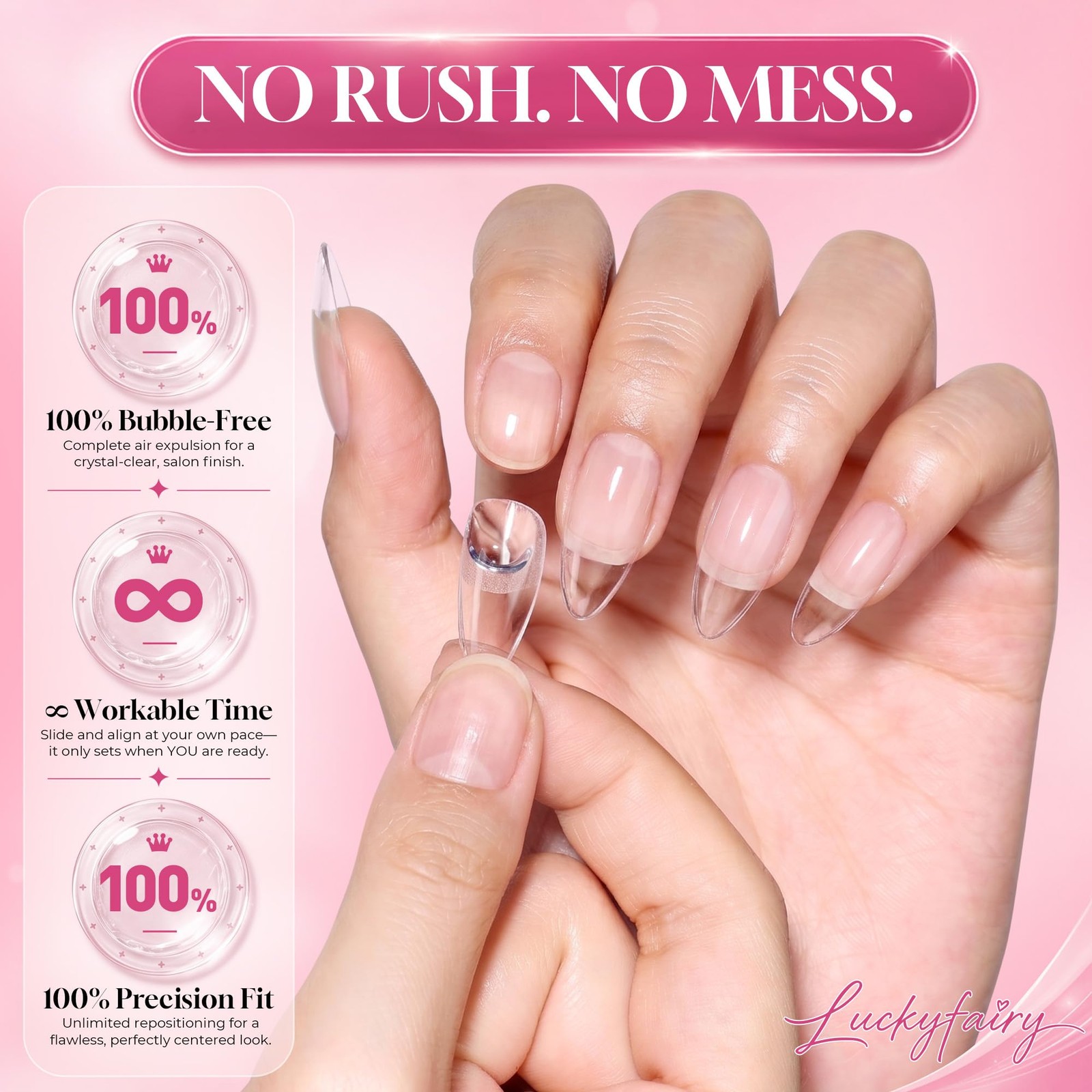 40ml Nail Glue for Nail Tips Solid Nail Glue Gel, Cured Needed, Easy Soak Off…