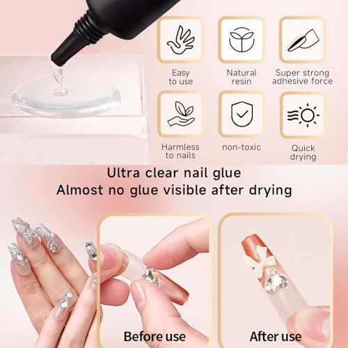 Beauty Secrets Nail Glue for Acrylic Press-On Nails – Fast Drying