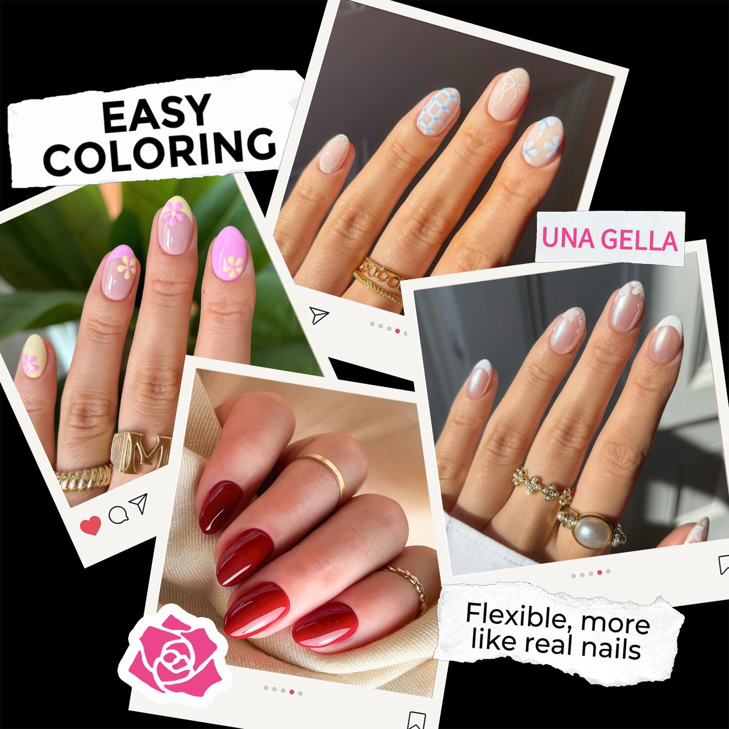 Extra Short Almond Nail Tips Full Cover 216PCS Gel Nail Tips Short Almond Shaped