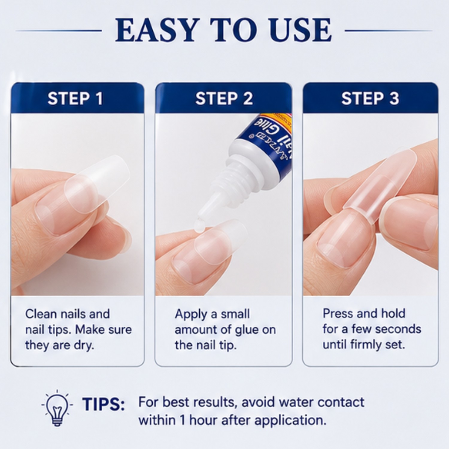 False Nail Glue 5x 3g Bottles Extra Strong Fake False Nail Glue Nail Art