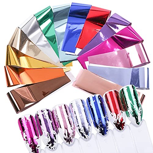 14 Colors Metallic Nail Foil Transfer Stickers Nail Art Accessories