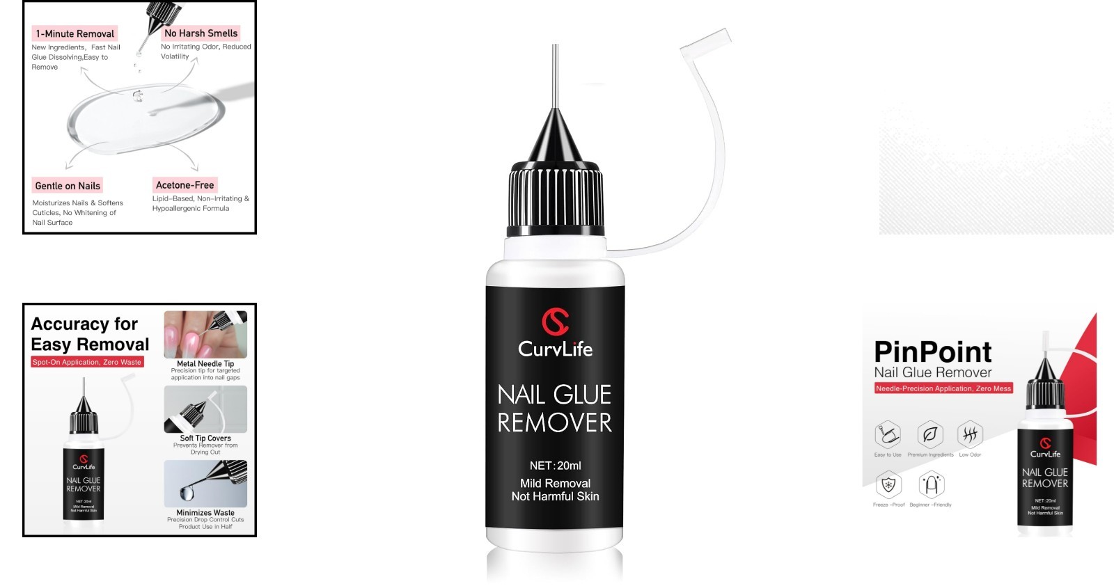 20ml Multi-Functional Nail Glue Remover – Easy Application with Wooden Stick