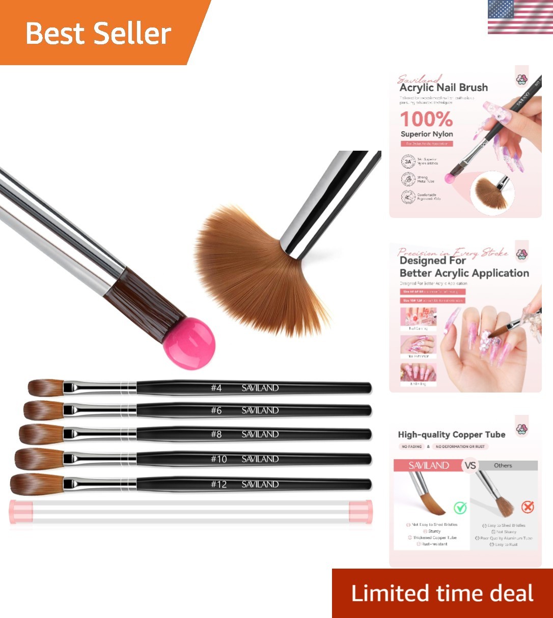 Kolinsky Hair Acrylic Nail Brush Set: Precision Tools for Crafting Nail Designs