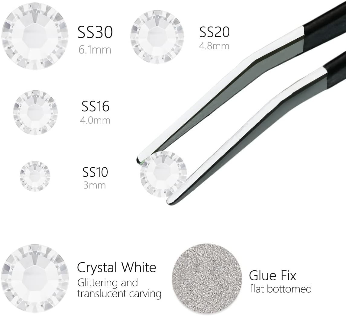 Bedazzling Flatback Glass Rhinestones Perfect for Crafting & DIY Nail Art Decor