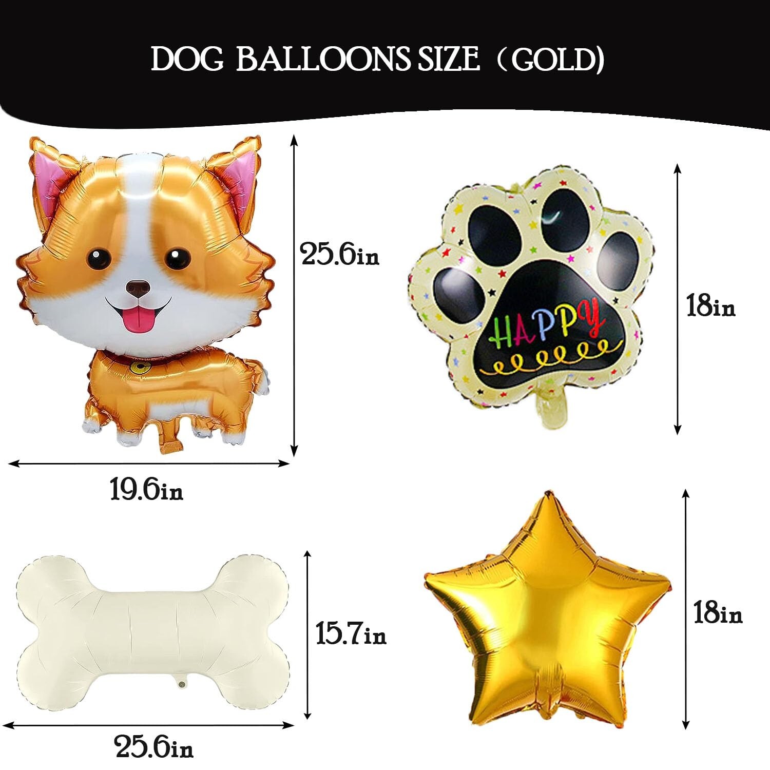 6pcs Cute Husky Dog Balloons, Dog Bone Paw Print Mylar Foil Balloon for Husky…