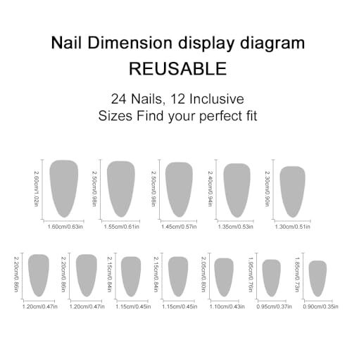 Red French Press on Nails Medium Almond Fake 1 Fl Oz (Pack of 24) Style-25