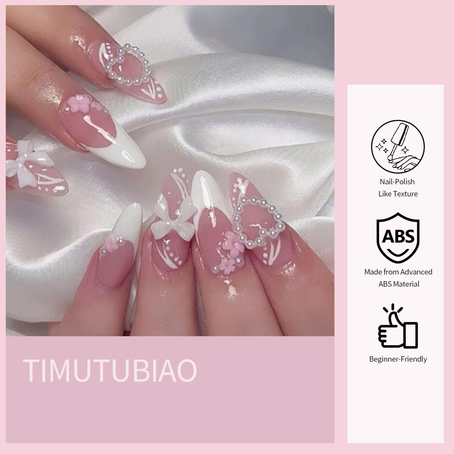 Matte Shimmer Full Cover Reusable Press On Acrylic Nails