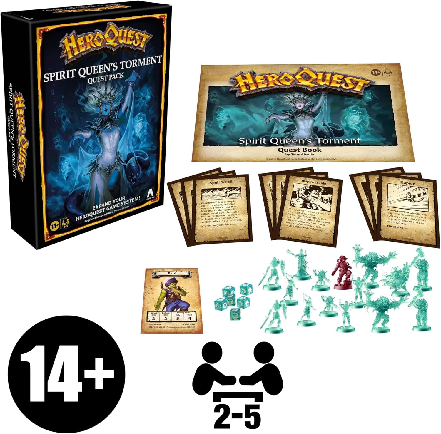 Avalon Hill HeroQuest Spirit Queen’s Torment Quest Pack, Requires HeroQuest…