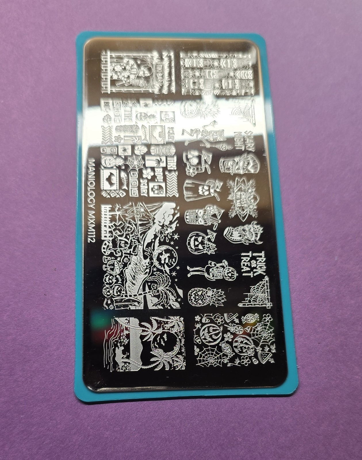 MXM112 Creepy Tiki: Tiki Terror Hula Ween Halloween Hawaii Nail Stamping Plate