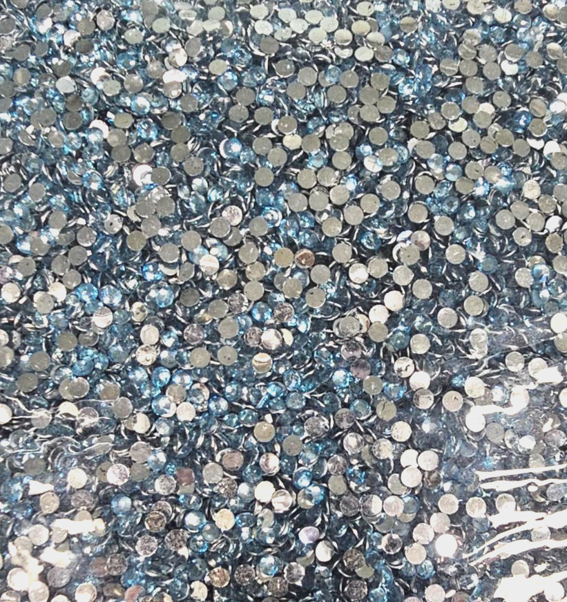 Light Blue Round Flat Back Crystal Rhinestone 3mm Jewelry Crafting Nail Gems