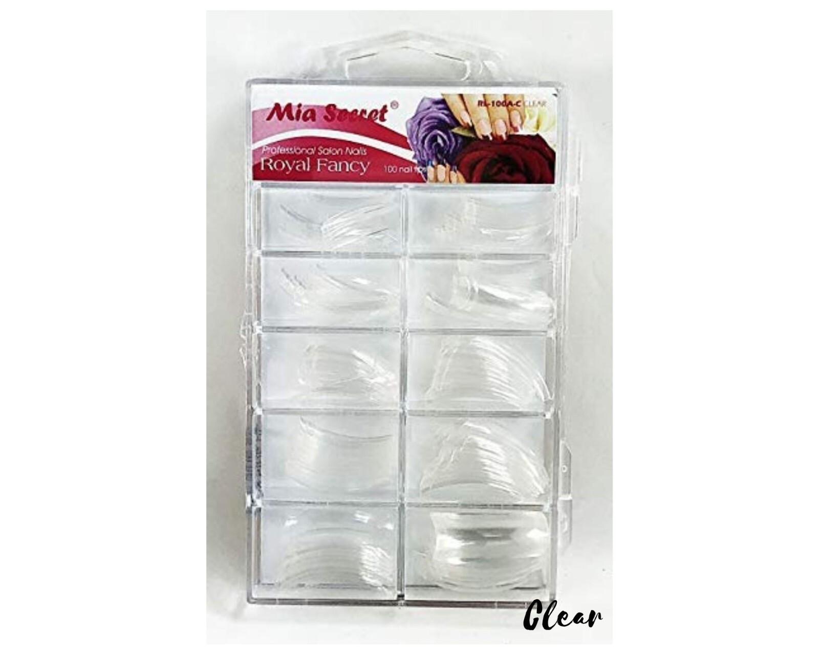 Mia Secret Professional Salon Nails Royal Fancy (Clear 100 Nail Tips)