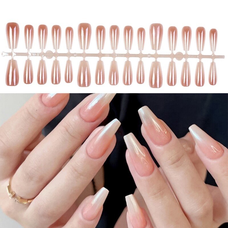 Long French False Nails On Nails Set Press on Nails for Any Occasion