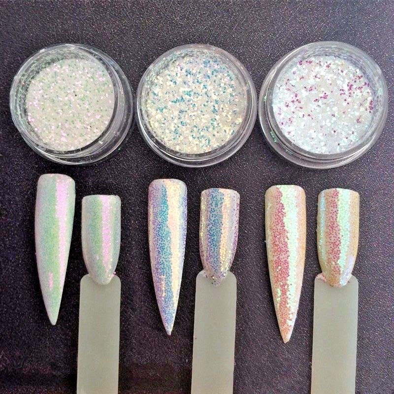 AURORA Chameleon Unicorn Nail Glitter Sequins AB Colours Paillette Mermaid Nail