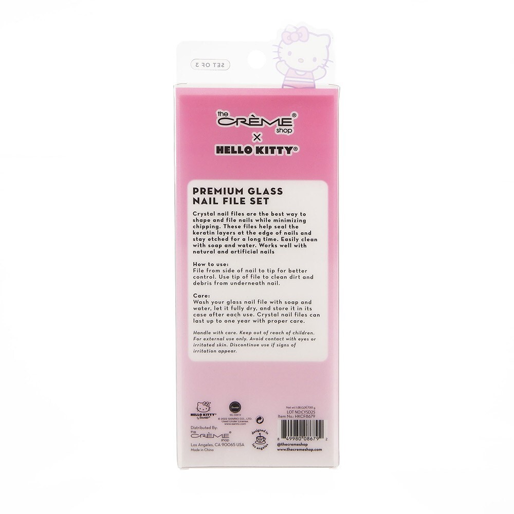The Crème Shop x Hello Kitty Premium Glass Nail File Set (Pink)