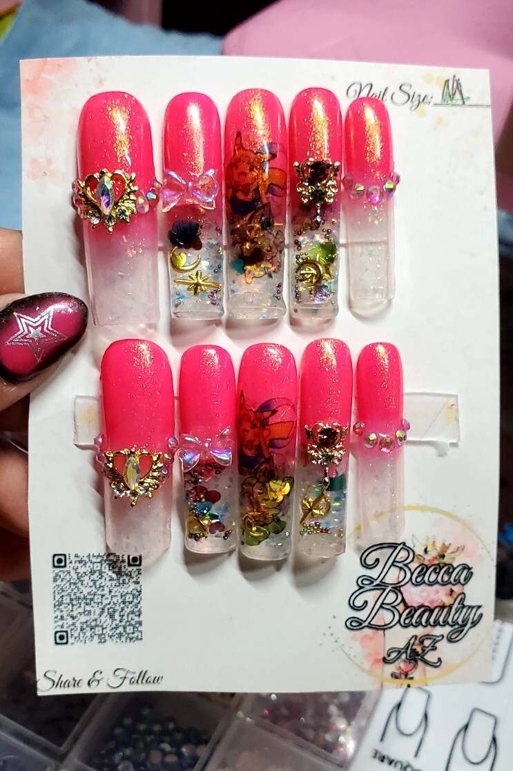 Sailor Moon Aquarium Press On Nails Handmade