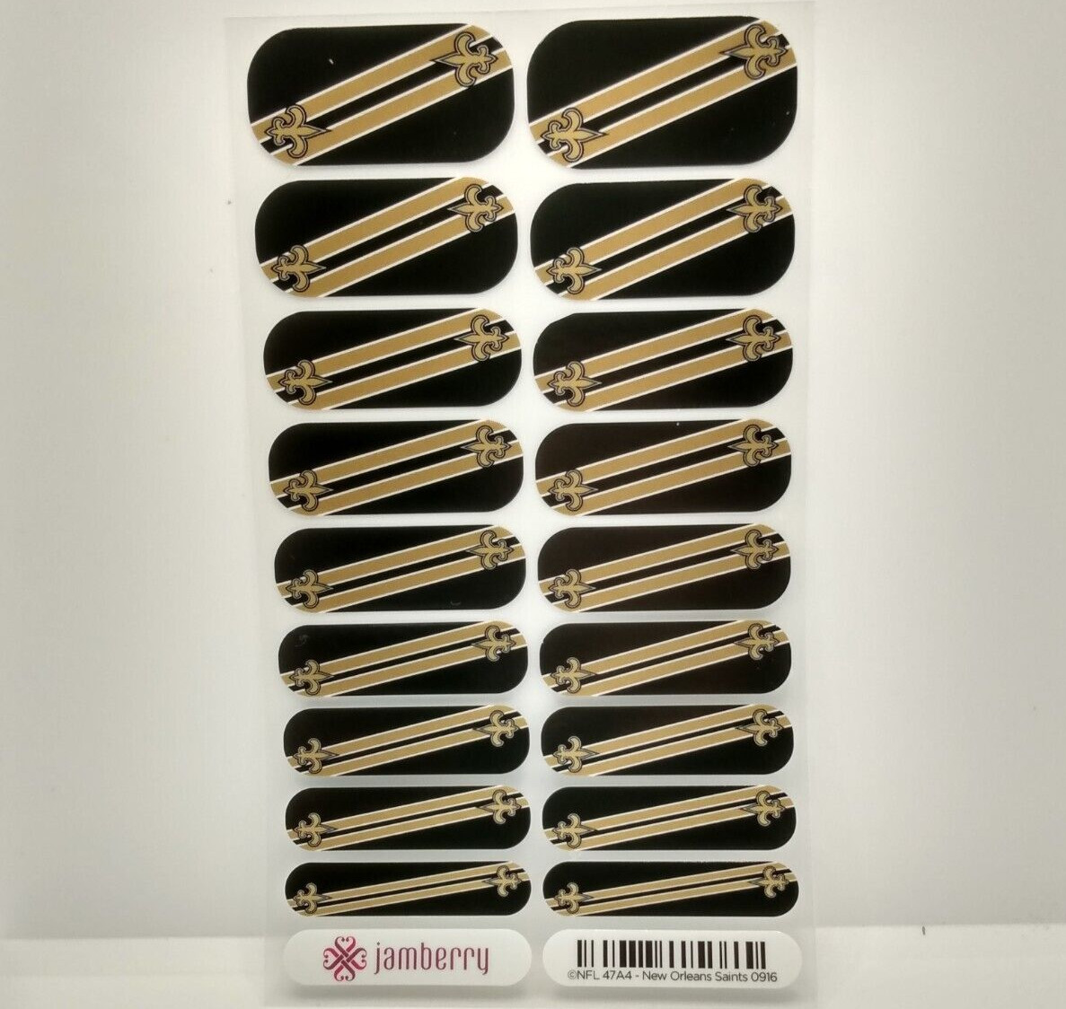 Jamberry Nail Wraps Full Sheet – “New Orleans Saints” NFL Football