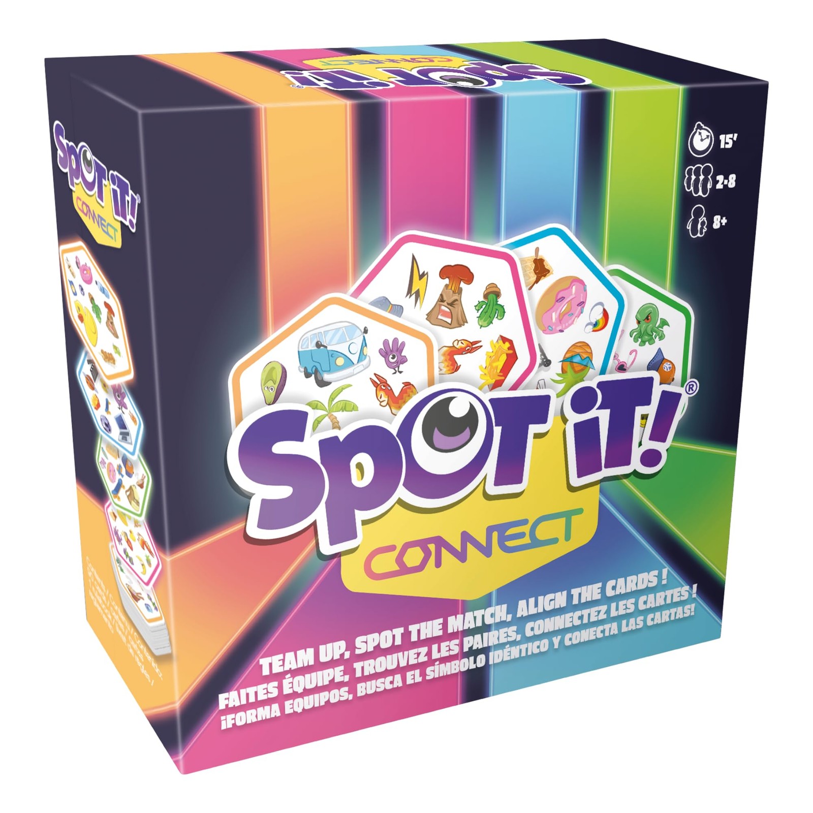 Asmodee Spot It! Connect – 5.12 inches x 1.97 x 0.1 inches, Multicolor
