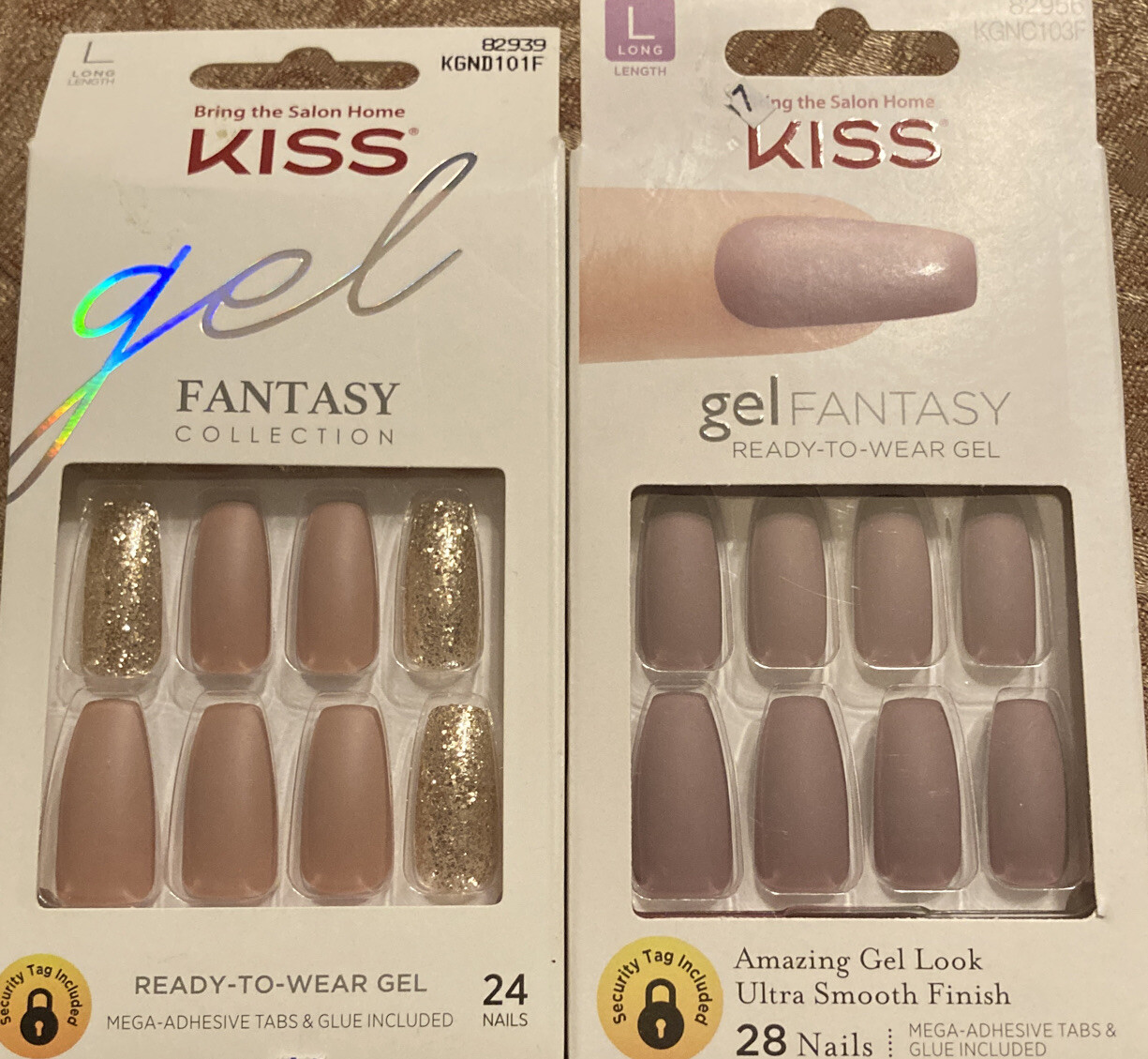 Kiss Gel Fantasy Ready To Wear Gel Nails Long KGND101F – 82939+KNGC103F