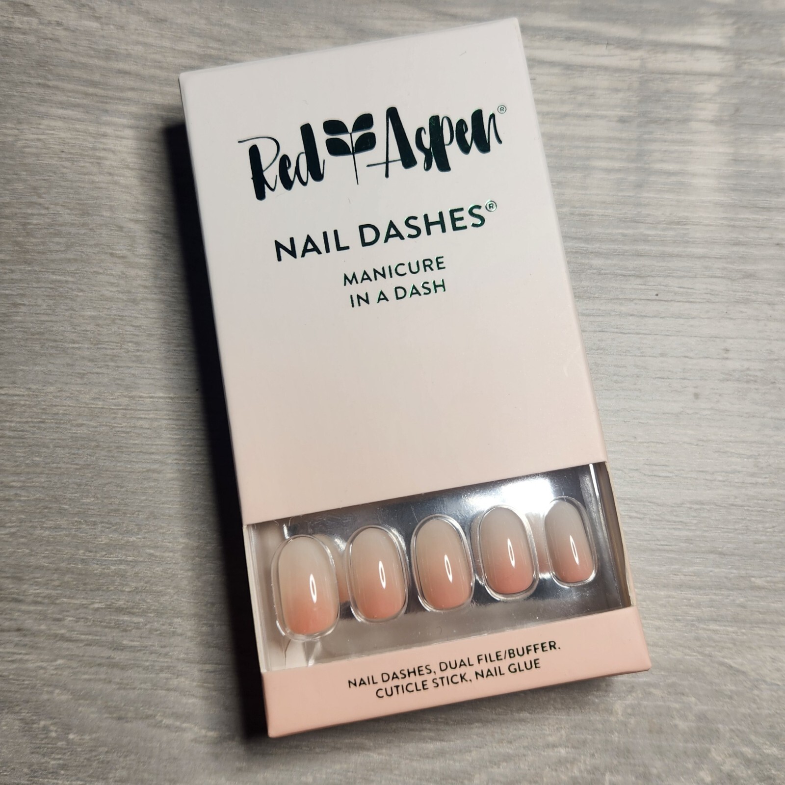 Press On Nails Gail Got A Glow Up French Ombre Glow In The Dark Spring Red Aspen