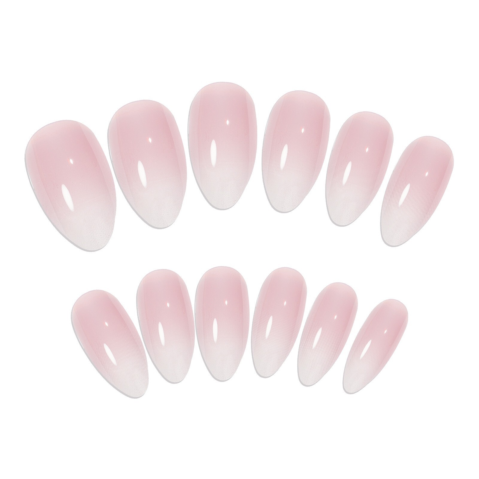 24pcs Durable Detachable False Nail Short Almond Press on Nails for Finger Decor