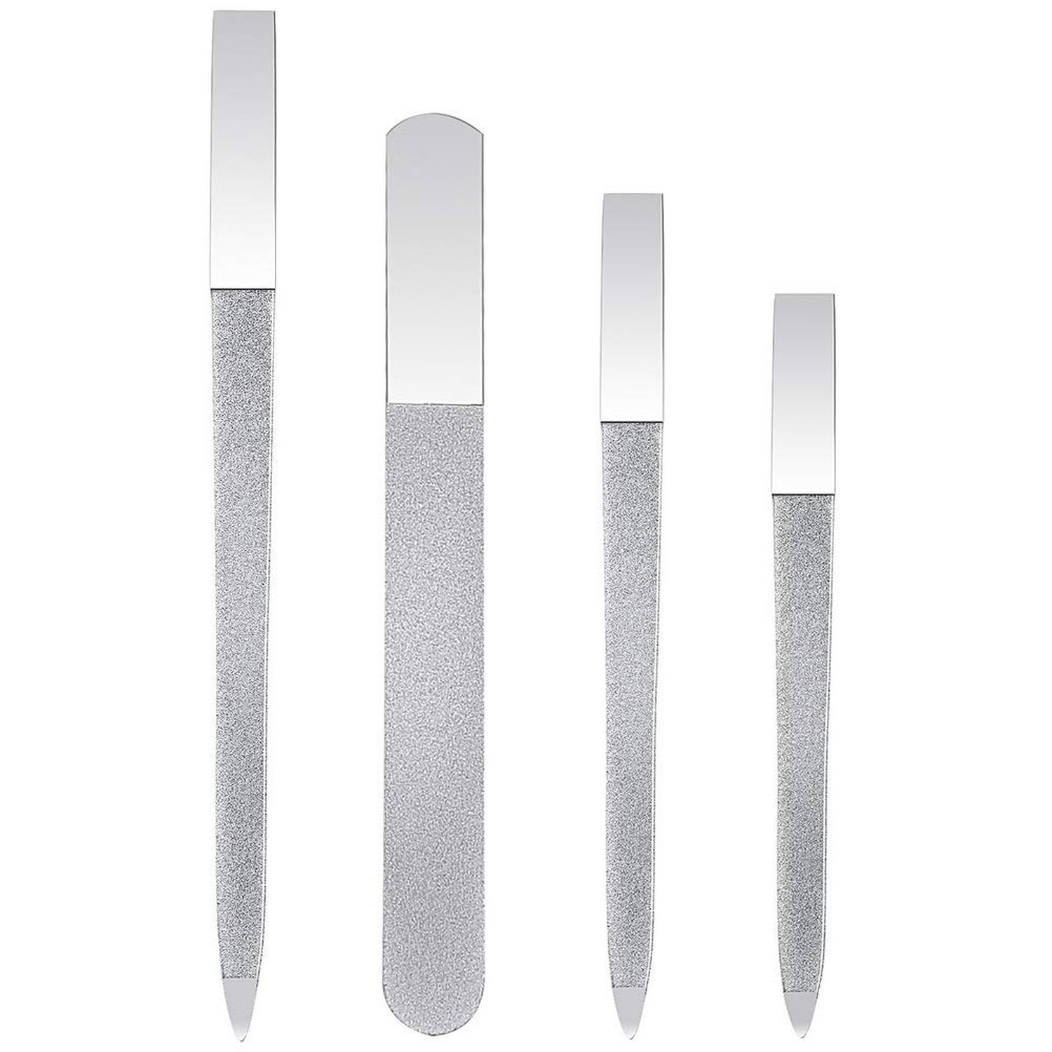 4 Pcs Metal Nail File Diamond Nail Files Stainless Steel Nail File Kit Double…