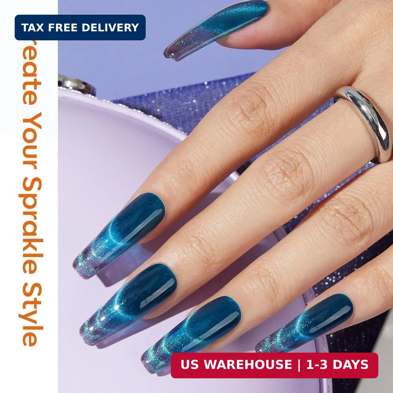 modelones Cat Eye Magnet Set, 15PCS Multi-Shape Nail Magnet for Cateye Gel Polis