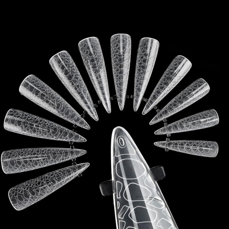 Duals Nail Forms Set Clear Gels Nail Extension Mold Full Cover Fake Nail Tips