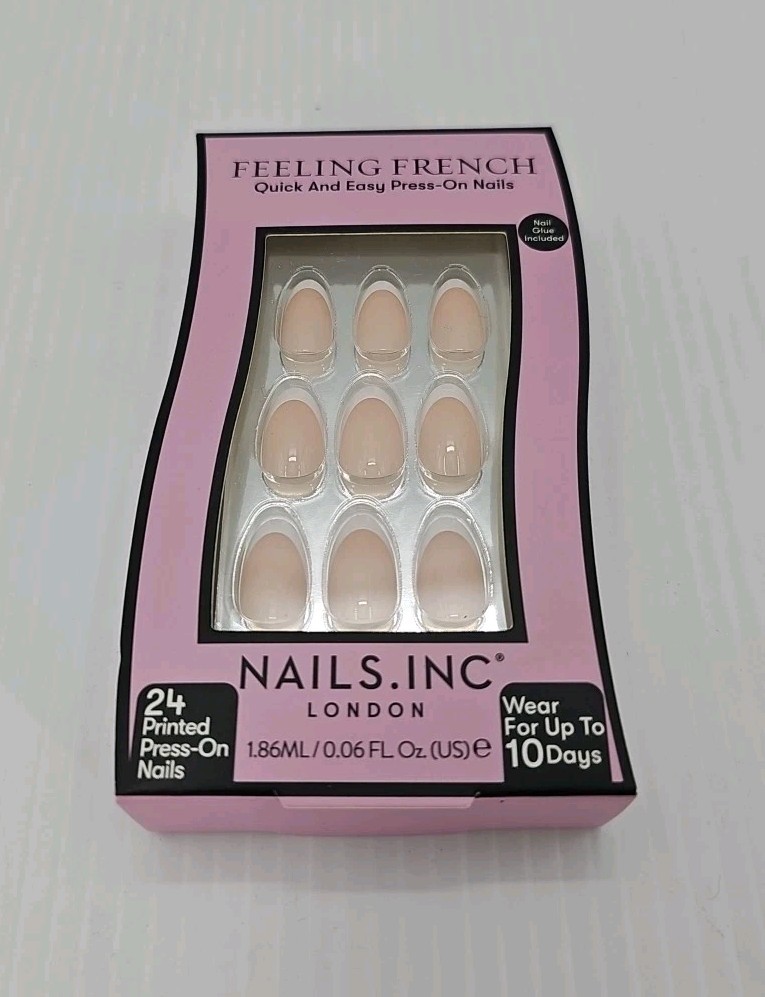 Nails.Inc London • I Say Snow & Feeling French • Quick & Easy Press-On Nails [P]